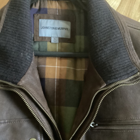 Johnson and Murphy mens leather jacket - Picture 2 of 5